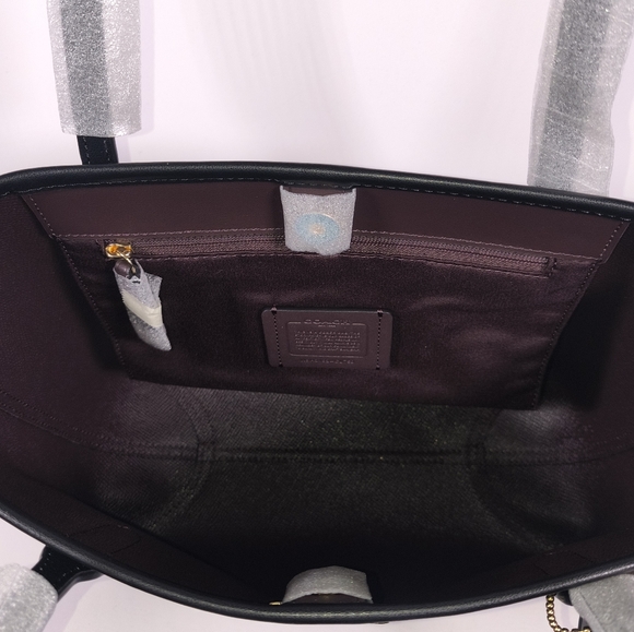 Coach small IMXAQ small city tote Black and Brown Women's Tote Bag - Picture 7 of 15